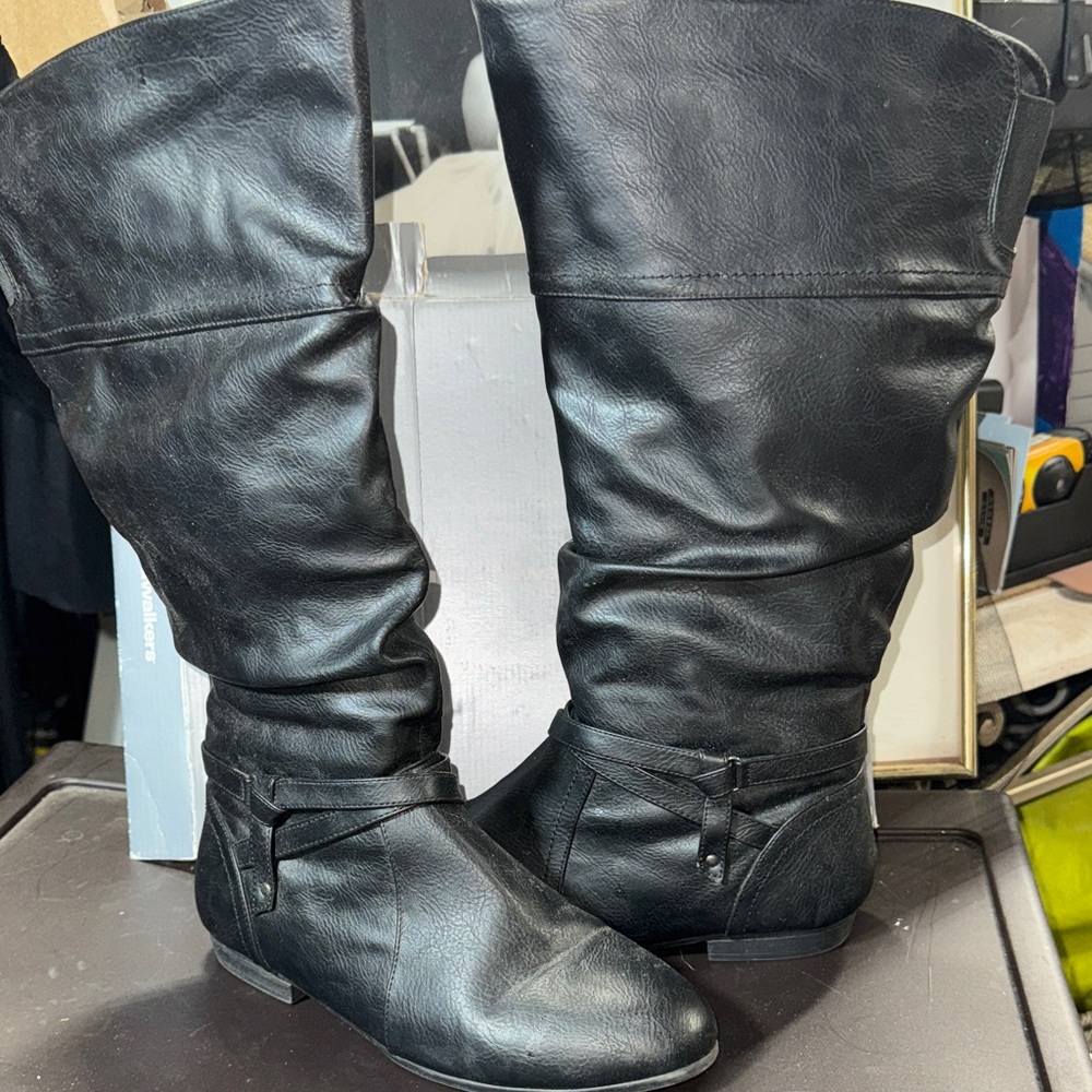 Cloudwalkers Black Over the Knee Boots